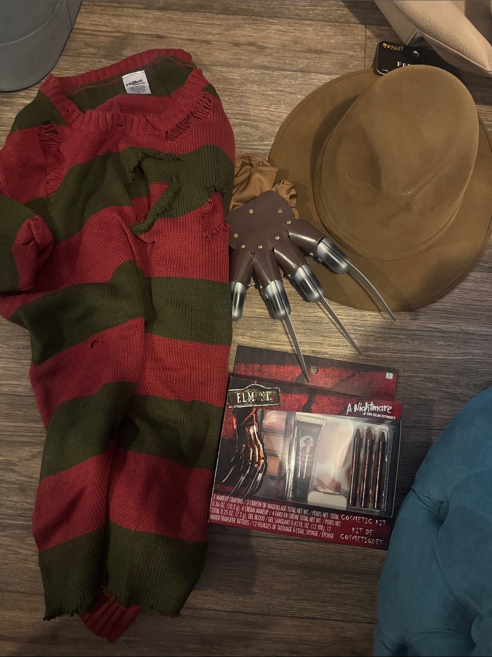Freddy Krueger Red & Green Striped Sweater Costume Piece